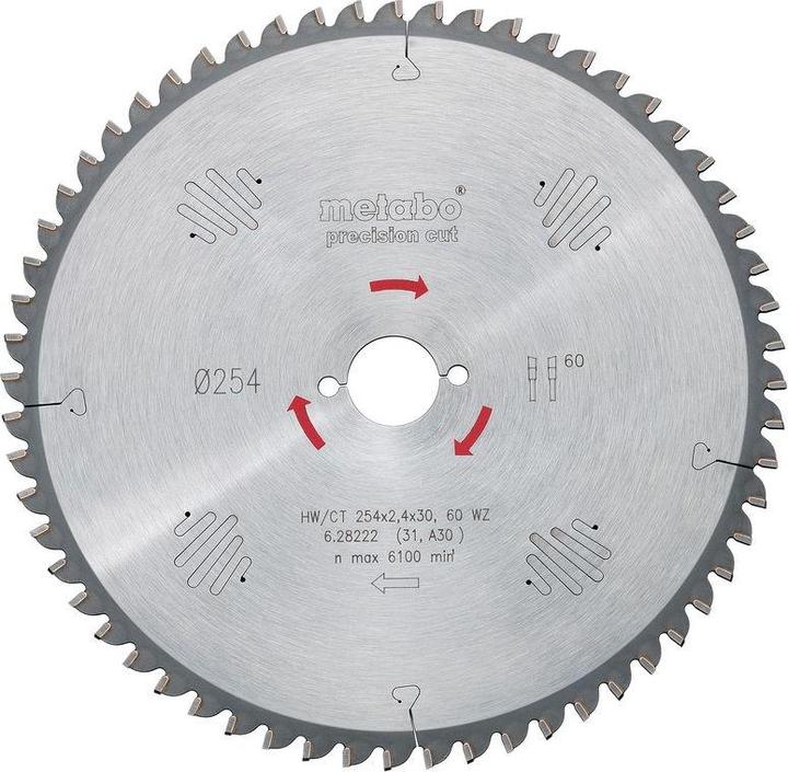 Actual product image Metabo Circular saw blade HW/CT 216x30, 48 WZ