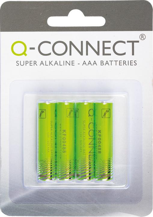 Q-Connect Batterie alcaline (4 pz., AAA, 1080 mAh)