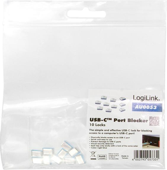 Immagine prodotto LogiLink Bloccaporta USB-C 10 pezzi (USB-C)