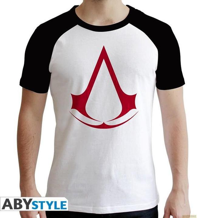 ABYstyle Assassin's Creed T-Shirt White/Black Premium - Crest M (M)