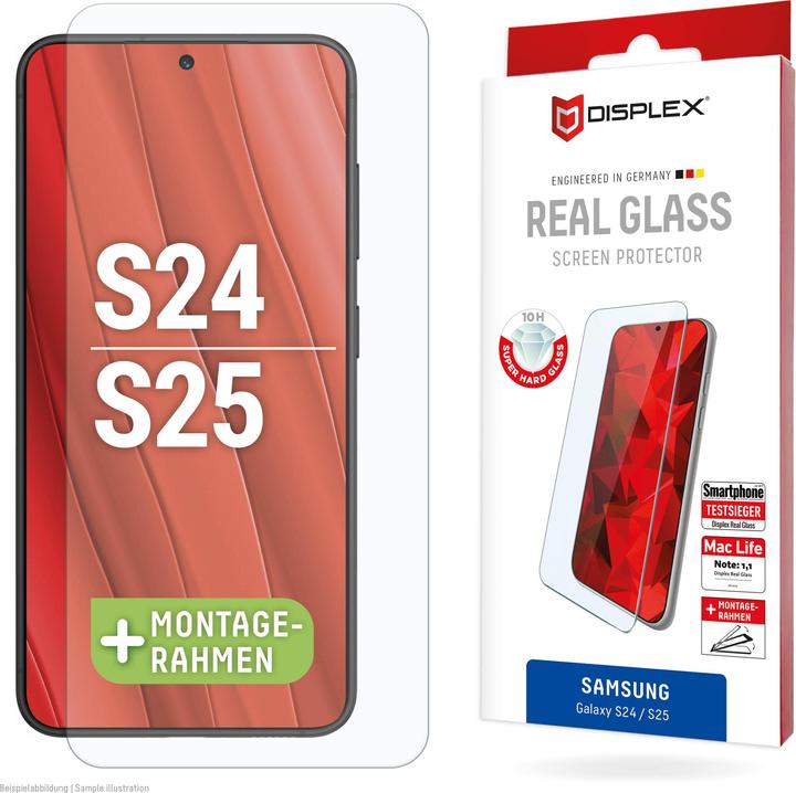 Displex Real Glass, 2D Panzerglas (1 Stück, Samsung Galaxy S25, Samsung Galaxy S24)