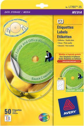 Produktbild Avery CD-Etiketten Supersize