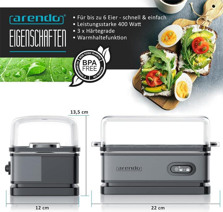 Produktbild Arendo Eierkocher A: Cool Grey