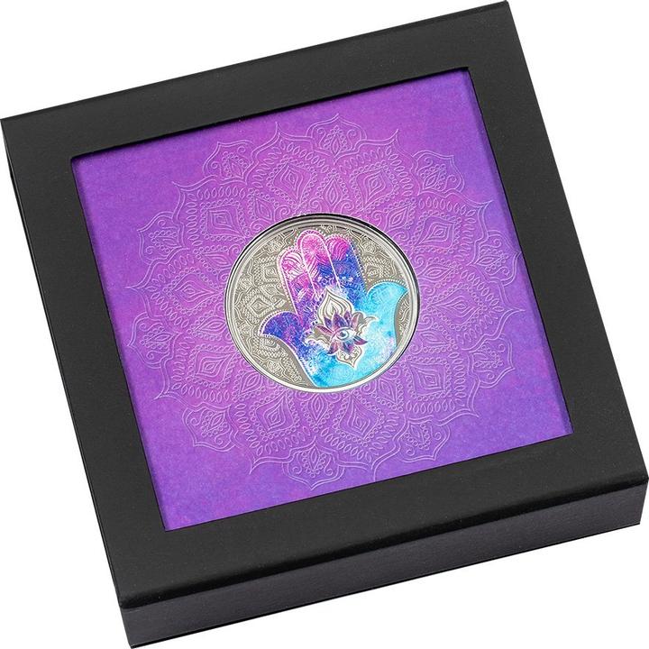 Actual product image CIT Coin Invest Silber Hand of Hamsa 1 oz - Glossy Coating (999, 2021)