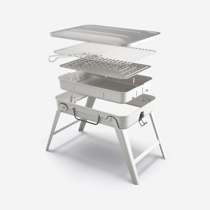 Actual product image Quechua Portable camping barbecue for wood, coal and briquettes - for 4 people