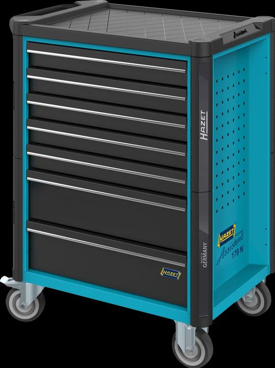Produktbild HAZET Werkstattwagen Assistent 179N-7/137 ∙ Schubladen, flach: 5 x 81 x 522 x 398 mm ∙ Schubladen, … (137 x)