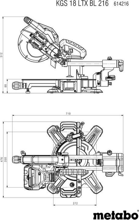 Image du produit Metabo KGS 18 LTX BL 216