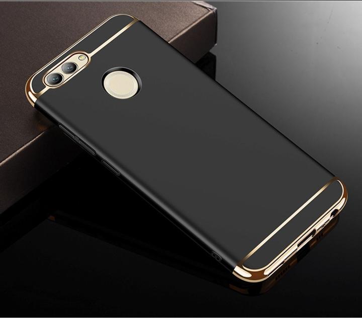 Produktbild König Design Handy Hülle Schutz Case für Huawei Nova 2 Plus Bumper 3 in 1 Cover Chrom Schwarz (Huawei Nova 2 Plus)