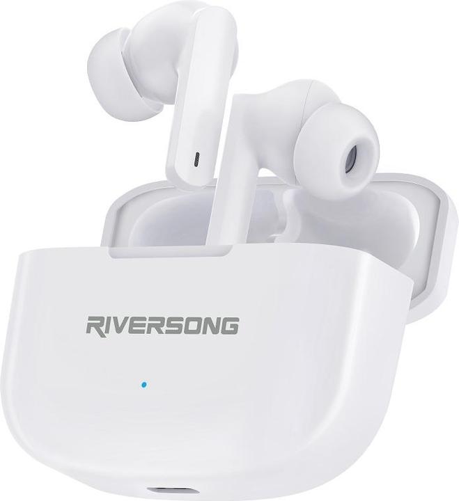 Actual product image Riversong Bluetooth earphones AirFly L6 TWS white EA221 (ANC, 30 h, Wireless)
