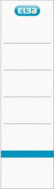 Image du produit Elba Etiquette pour dos de dossier, courte/large, carton blanc, peut être étiquetée des deux côtés