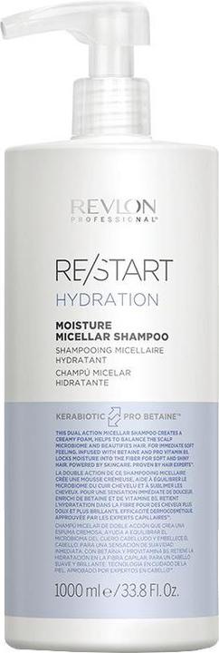 Actual product image Revlon Professional RE/START HYDRATION - Moisture Micellar Shampoo (1000 ml, Liquid shampoo)