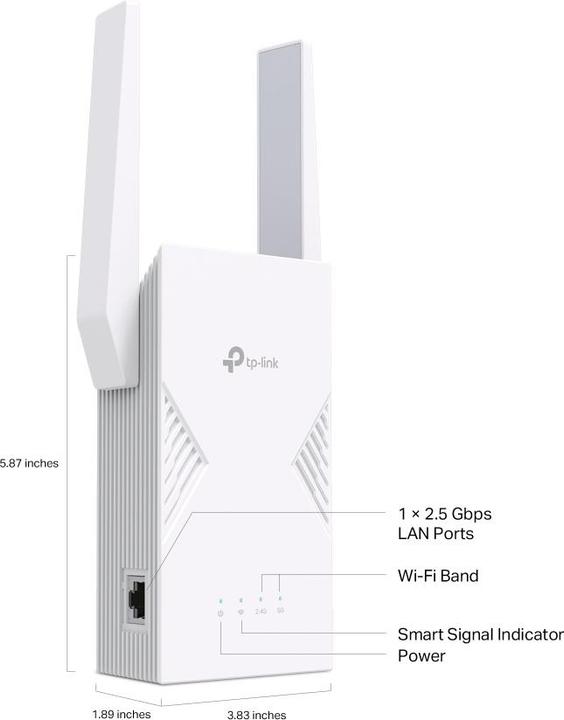 Actual product image TP-Link BE3600 Wi-Fi 7 Range ExtenderSPEED: 688 (2882 Mbit/s, 688 Mbit/s)