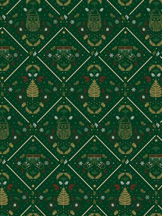 Image du produit Décopatch Assort. 4 papiers Foil Noël vintage (30 x 40 cm, 1680 x)
