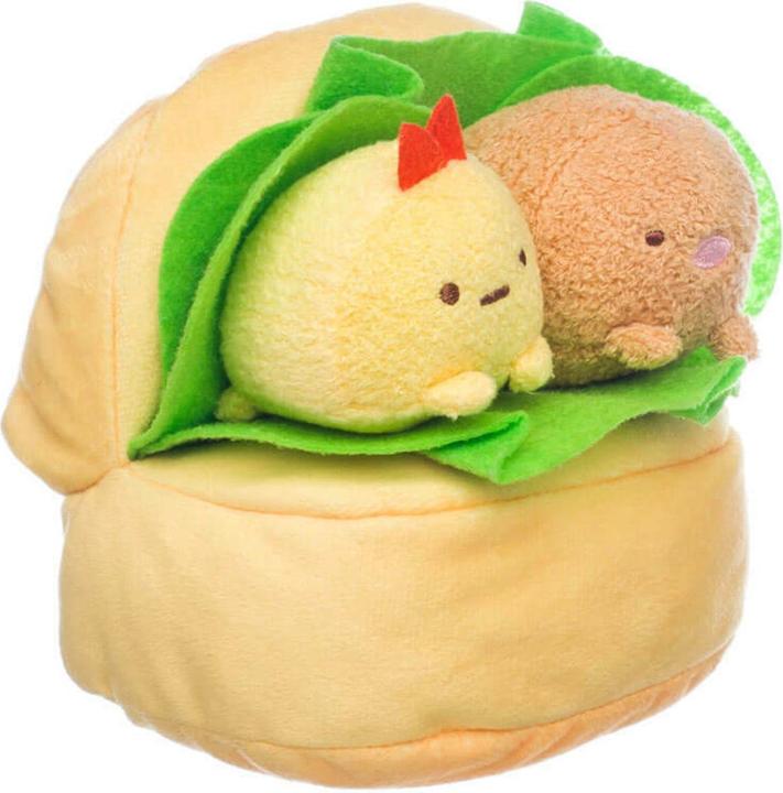 Image du produit AQI Sumikkogurashi Tonkatsu & Ebi Sandwich - Peluche (14 cm)