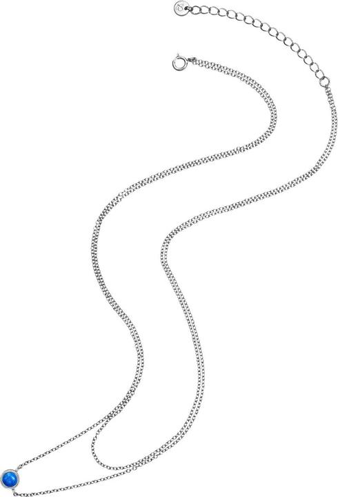 Actual product image Glanzstücke München Ladies sterling silver lapis lazuli silver 42.0/36.0 cm base chain + 5.0 cm extension - 29884 (Sterling Silver)