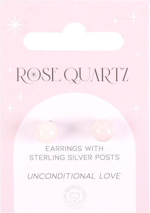 Something Different Ohrstecker Semi Precious Rosenquarz (100% synthetisches Material)