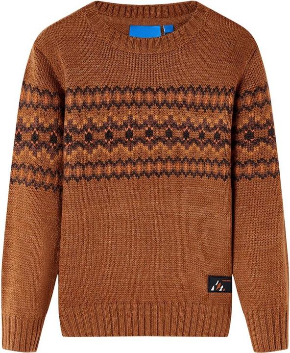 Produktbild VidaXL Kinderpullover Gestrickt Cognac 104,Material: 100 (104)