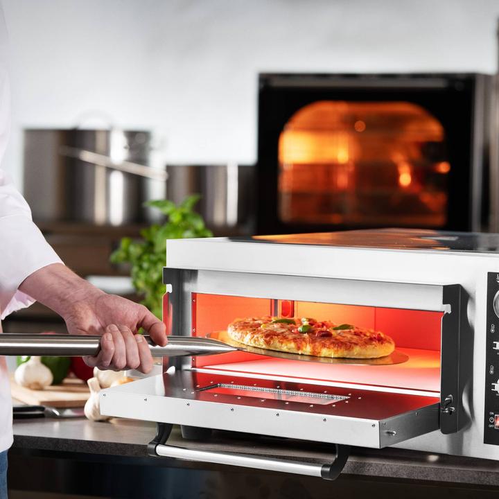 Produktbild Royal Catering Elektro-Pizzaofen 1 Backkammer 450 °C Ober-/ Unterhitze für 4 Pizzas mit Ø 30 cm (Pizzaofen Elektro)