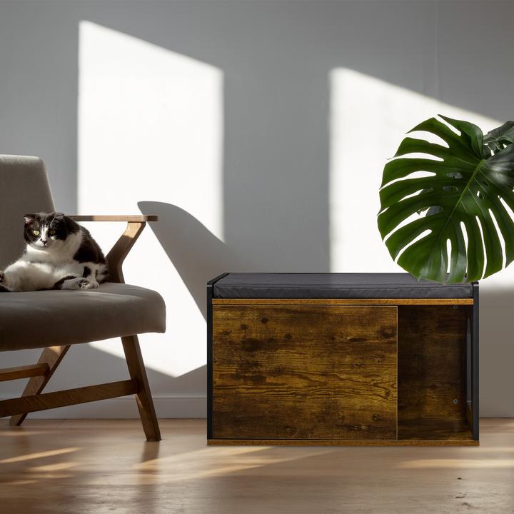 Actual product image Relaxdays Katzenkloschrank (Cat litter box closed)
