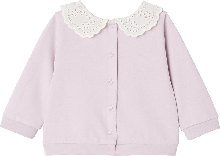Vertbaudet Bio-Kollektion: Baby Sweatshirt mit besticktem Kragen