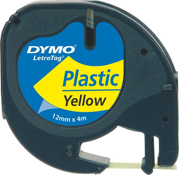 Actual product image Dymo Plastic ribbon black on yellow (1.20 cm, Yellow)