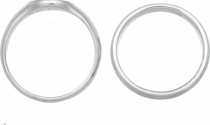 Immagine prodotto Kuzzoi Anello a fascia, set di anelli, anello con sigillo (54, 925 Argento)