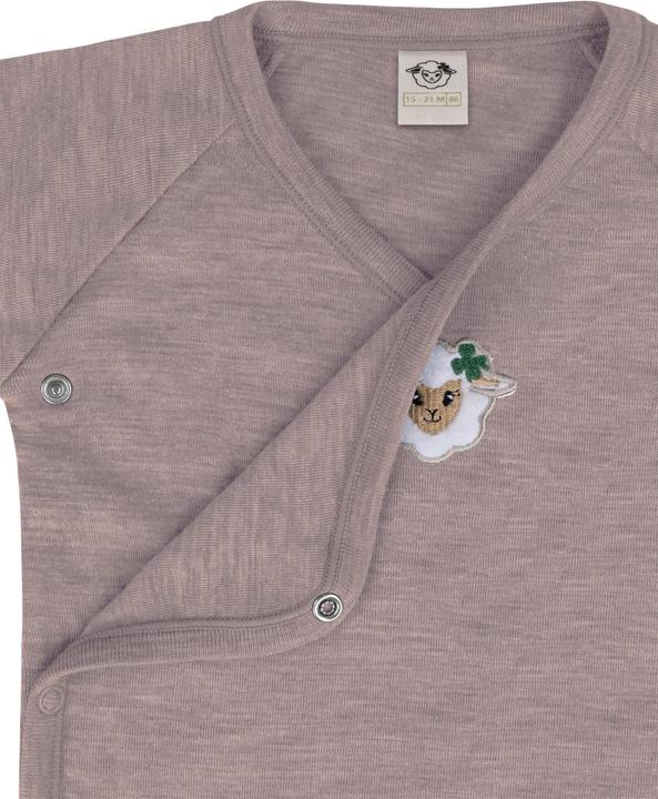 Produktbild Normani 2er Pack Baby-Body Basic Merino Wickelbody Langarm mit Knopf - 9347 (44)