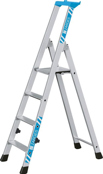 Produktbild Zarges Stufenleiter klappbar, einseitig begehbar (Stehleiter, 157 cm)