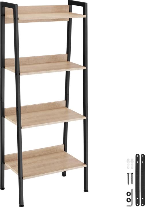 Actual product image tectake Free standing shelf Chatham | With 4 to 5 tiers (57.5 x 52 x 138 cm)