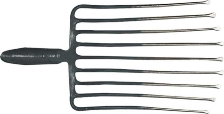 Krumpholz Stone fork 9, tine length 330 mm w. spring socket, without handle Steel, red-silver lacquered