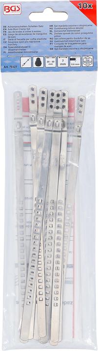 Actual product image BGS Axle Boot Clamp Set | Stainless Steel | 7 mm | 20 - 50 mm | 10 pcs. (50 mm)