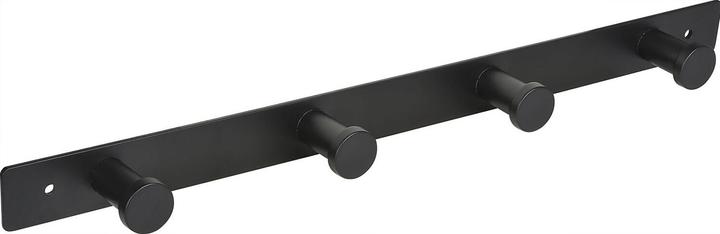 Alles im griff Garderobenleiste Aino mit 4 Haken, Breite 345 mm, Stahl schwarz matt