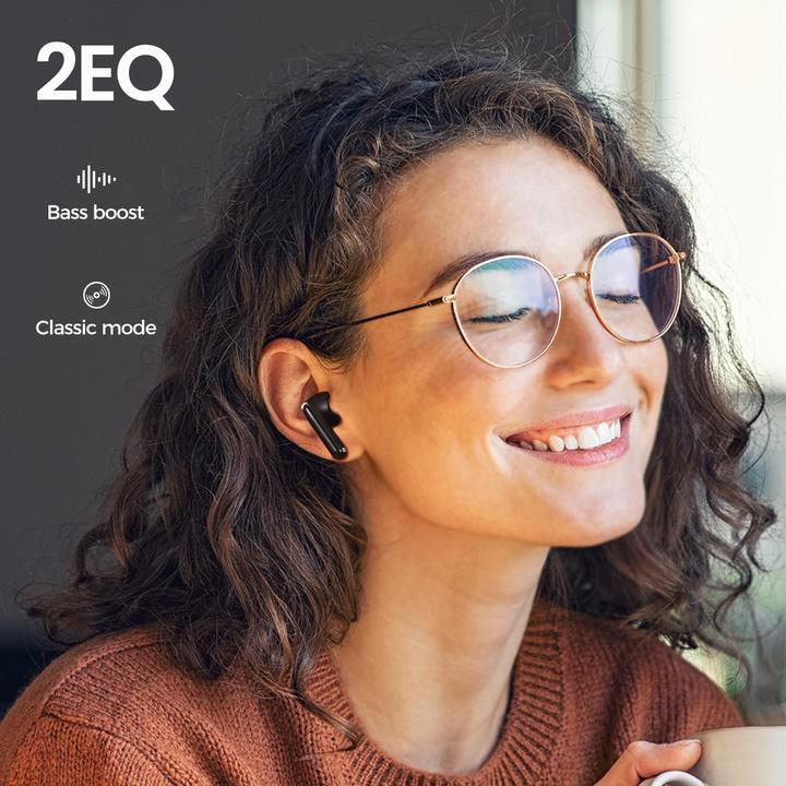 Actual product image Joyroom TWS Funpods Series JR-FB3 Bluetooth 5.3 wireless headphones - black (35 h, Cable)