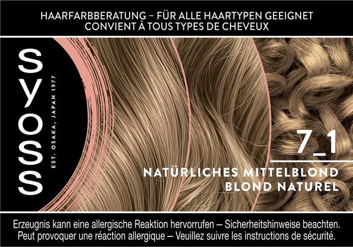 Image du produit Syoss Coloration 7 1 Natürliches Mittelblond (7_1 Blond moyen naturel)