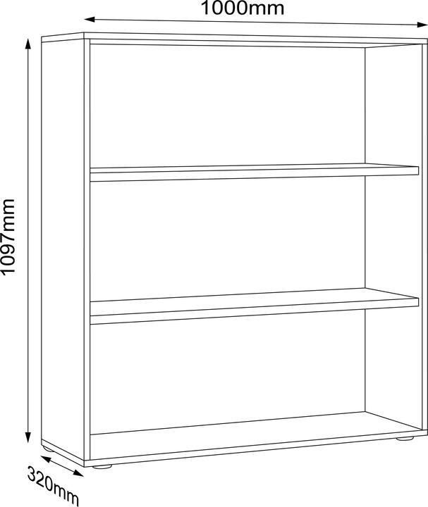 Produktbild VCM Regal Bücher Ordner Aktenregal Salia 3f