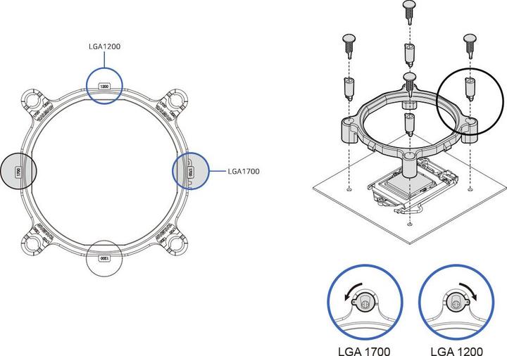 Produktbild Zalman ZM-1700MKC Intel LGA 1700 Mounting Kit