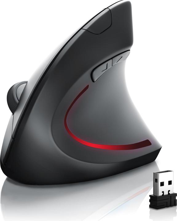 CSL Souris verticale USB sans fil, souris sans fil, souris optique verticale, prévention du bras de la (Sans fil)