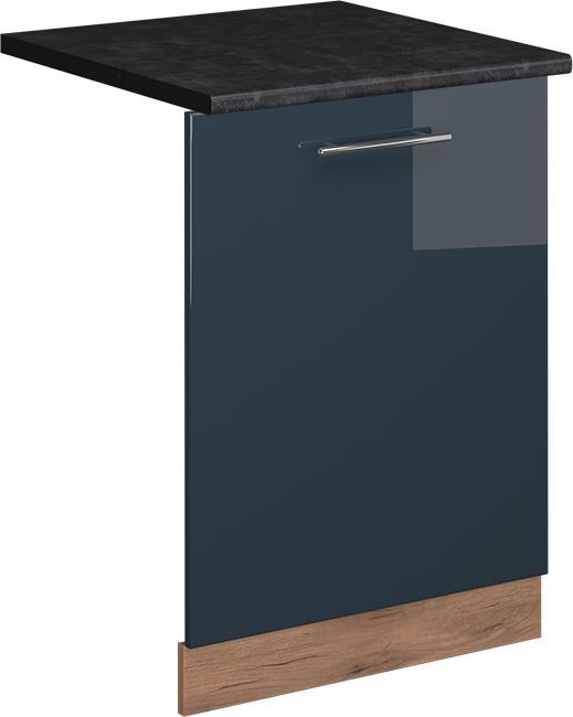 Vichy Fame-Line, Dunkelblau Hochglanz/Goldkraft Eiche, 60 cm, AP Anthrazit