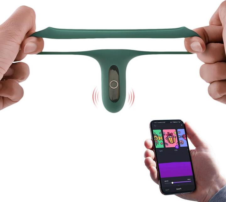 Actual product image Magic Motion Rise Smart Wearable Cockring Green (3.70 cm)