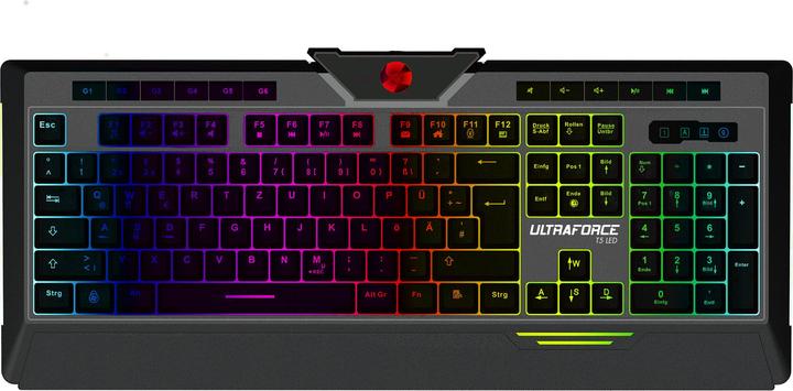Ultraforce T5 Gaming Keyboard LED beleuchtete Tasten Anti-Ghosting USB schwarz (DE, Kabelgebunden)