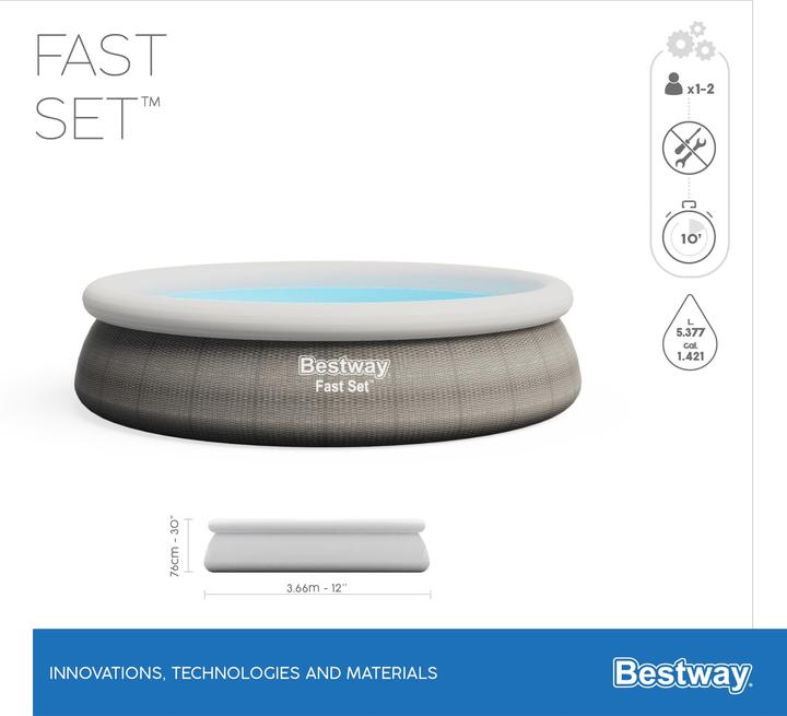 Produktbild Bestway 57443 (366 x 76 cm)
