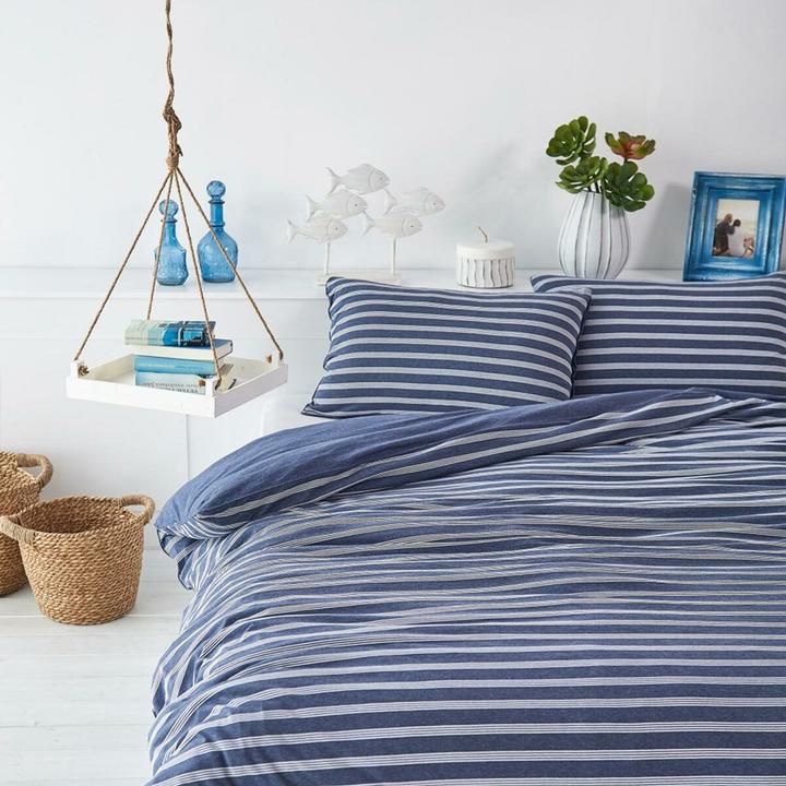Actual product image BettwarenShop Melange stripes (Bedding set, 135x200 cm + 80x80 cm)