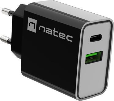Immagine prodotto Genesis Natec ładowarka Sieciowa Ribera USB-A + USB-C 20w Power Delivery Czarna Nuc-2062 (20 W)