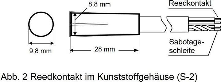 Produktbild Satel Frontaler Reed-Schalter mit Sabotageschaltung (S-2)