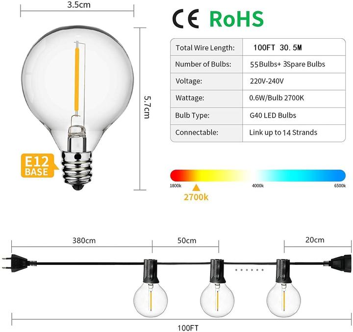 Produktbild Avanlo LED Lichterkette (31 m)