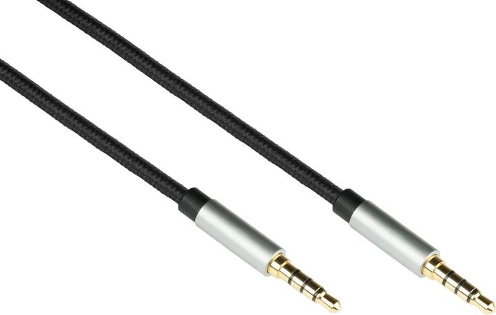 Actual product image Good Connections Audio cable 4-pin 3.5mm jack 1.5m black (1.50 m, 3.5mm jack (AUX))