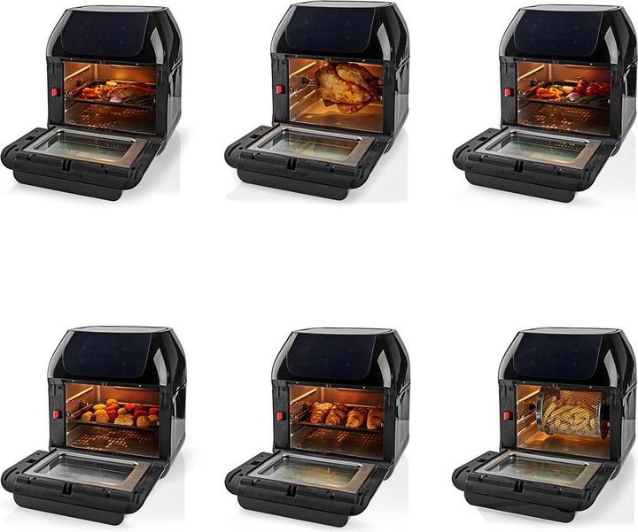 Produktbild Nedis Heissluft Friteuse 12 l Timer: 60 min Digital Schwarz (EU-Stecker)