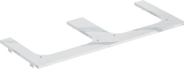 Geberit ONE Waschtischplatte, Ausschnitt zweifach, für Aufsatzwaschtisch, Steinzeug, 120x2x47cm, 50