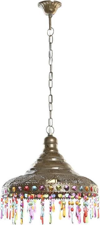 Actual product image DKD Home Decor Ceiling Light 37 x 37 x 38 cm Golden Metal Multicolour 50 W