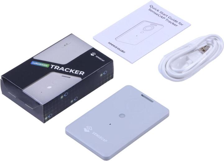 Actual product image Seeed Studio SenseCAP LoRaWAN GPS Tracker T1000-A with sensors